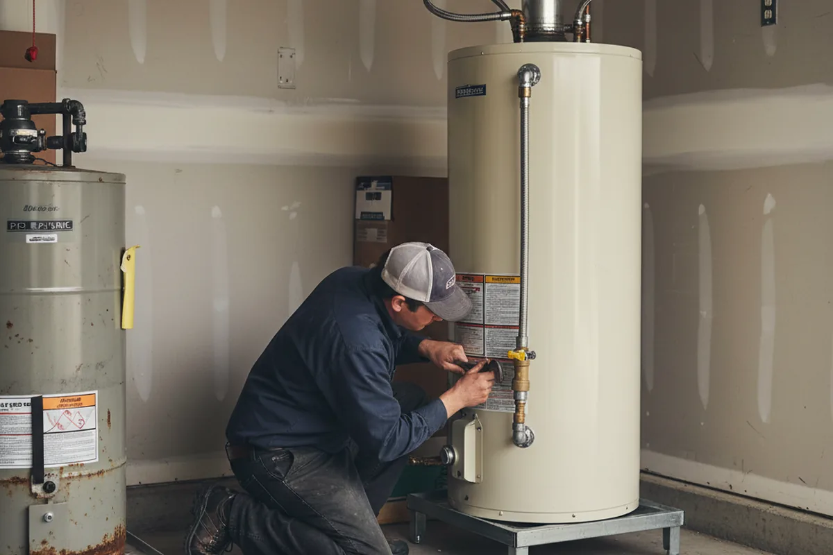 Water heater and shutoff valve replacement in Hardinsburg